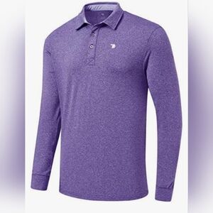Stylish Purple Long Sleeve Polo for Men